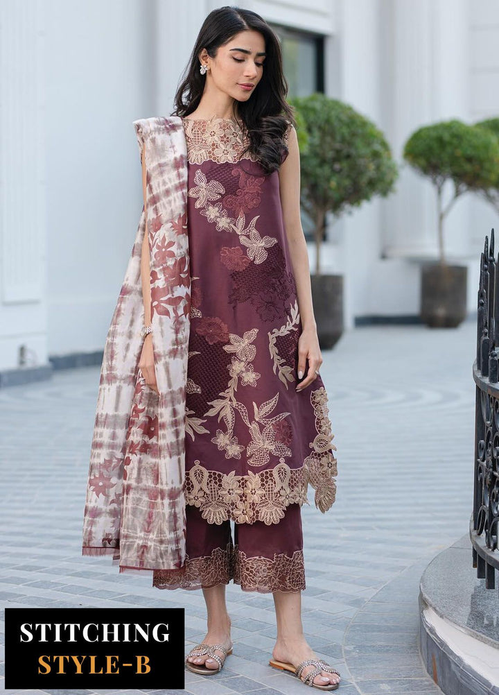 Rosemary And Ruffles By Asifa And Nabeel Embroidered Lawn Suit Unstitched 3 Piece AN24R RRL-04 Sheen - Luxury Summer Collection