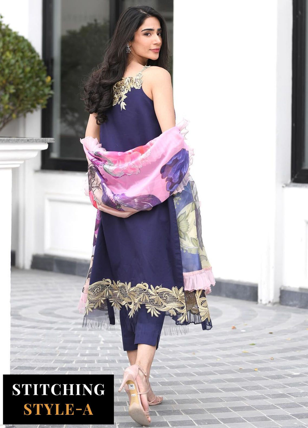 Rosemary And Ruffles By Asifa And Nabeel Embroidered Lawn Suit Unstitched 3 Piece AN24R RRL-05 Whimsical - Luxury Summer Collection