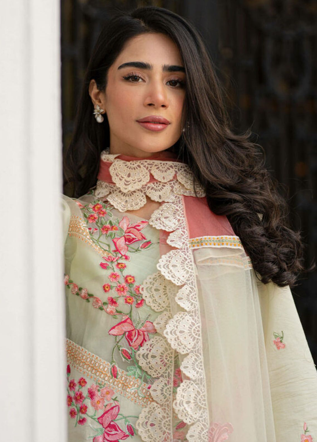 Rosemary And Ruffles By Asifa And Nabeel Embroidered Lawn Suit Unstitched 3 Piece AN24R RRL-07 Serene - Luxury Summer Collection