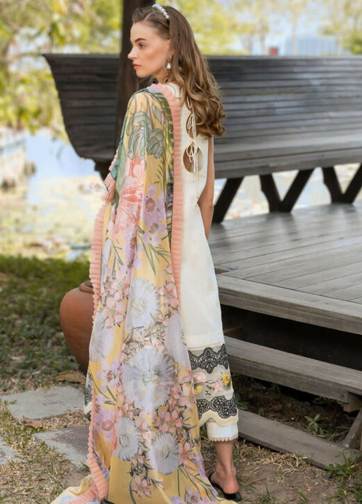 Rosemary And Ruffles By Asifa And Nabeel Embroidered Lawn Suit Unstitched 3 Piece AN24R RRL-09 Mystique - Luxury Summer Collection