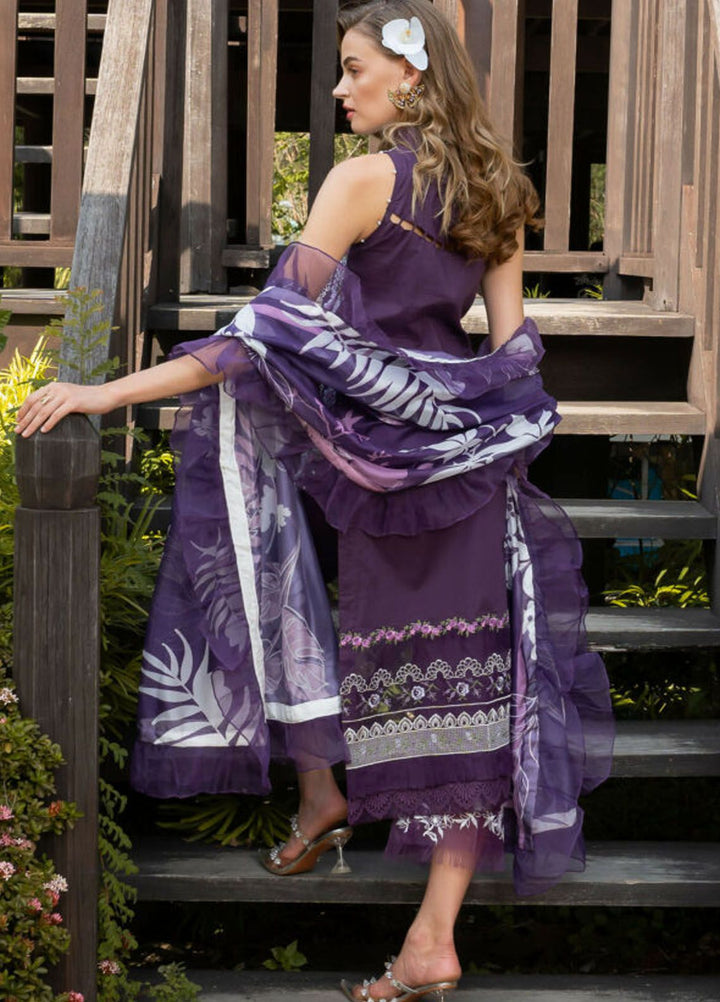 Rosemary And Ruffles By Asifa And Nabeel Embroidered Lawn Suit Unstitched 3 Piece AN24R RRL-12 Dazzle - Luxury Summer Collection