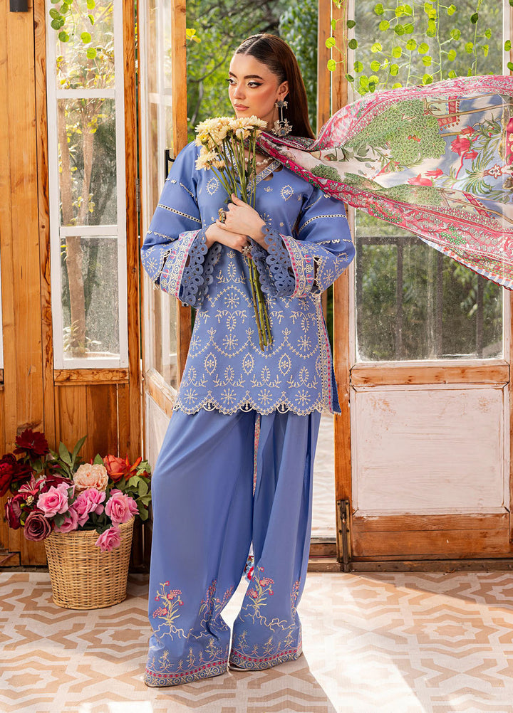 Roses De Feu by Sahane Embroidered Lawn Suits Unstitched 3 Piece SNE25RF CT-22001 Fleur - Summer Collection