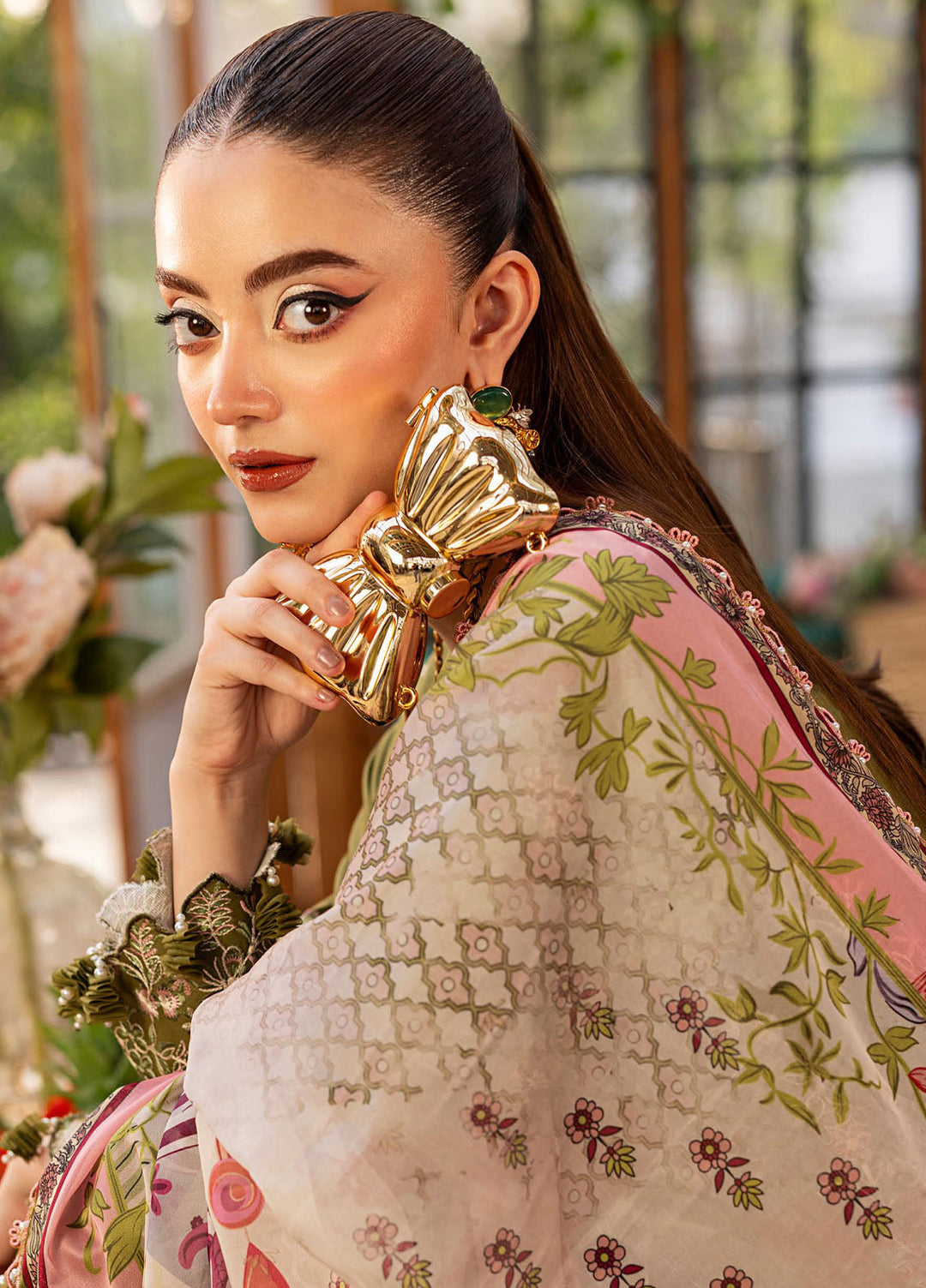 Roses De Feu by Sahane Embroidered Lawn Suits Unstitched 3 Piece SNE25RF CT-22002 Jardin - Summer Collection