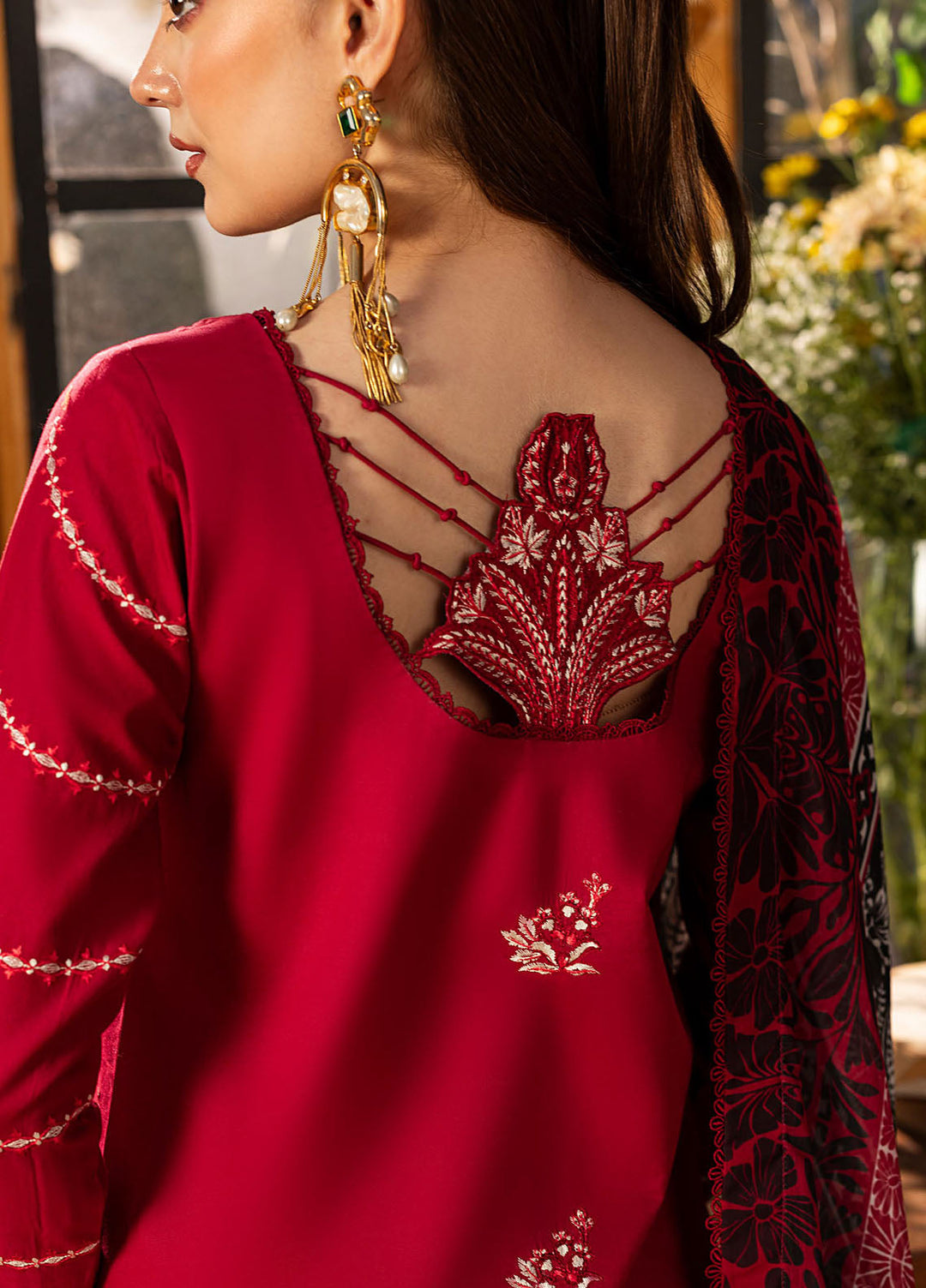 Roses De Feu by Sahane Embroidered Lawn Suits Unstitched 3 Piece SNE25RF CT-22003 Rosee - Summer Collection
