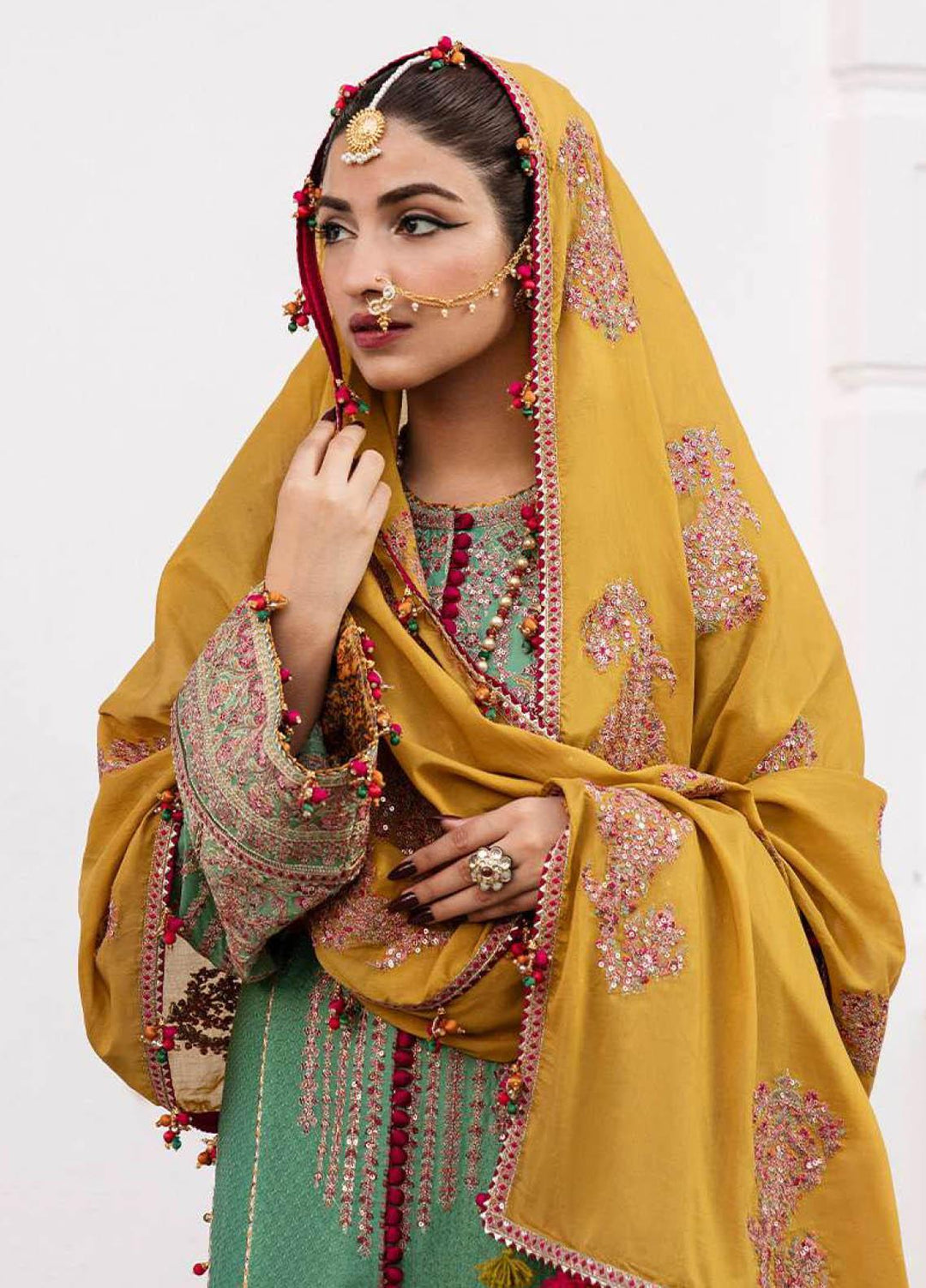 Roshan by Hussain Rehar Embroidered Lawn Suits Unstitched 3 Piece HRR23R Badar - Luxury Collection