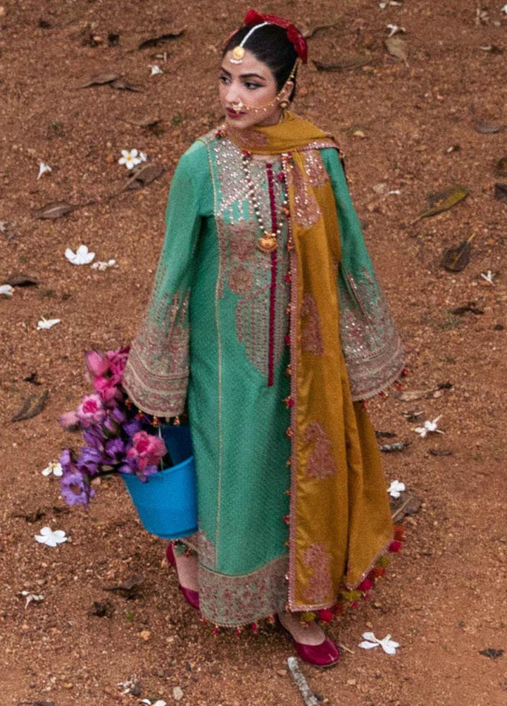 Roshan by Hussain Rehar Embroidered Lawn Suits Unstitched 3 Piece HRR23R Badar - Luxury Collection