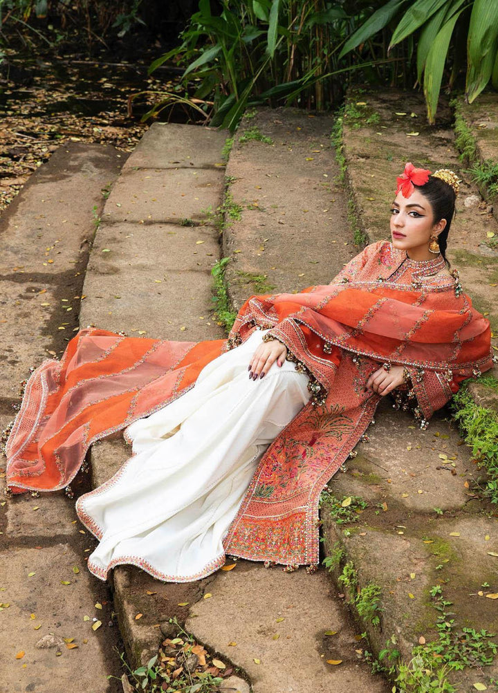 Roshan by Hussain Rehar Embroidered Lawn Suits Unstitched 3 Piece HRR23R Begonia - Luxury Collection