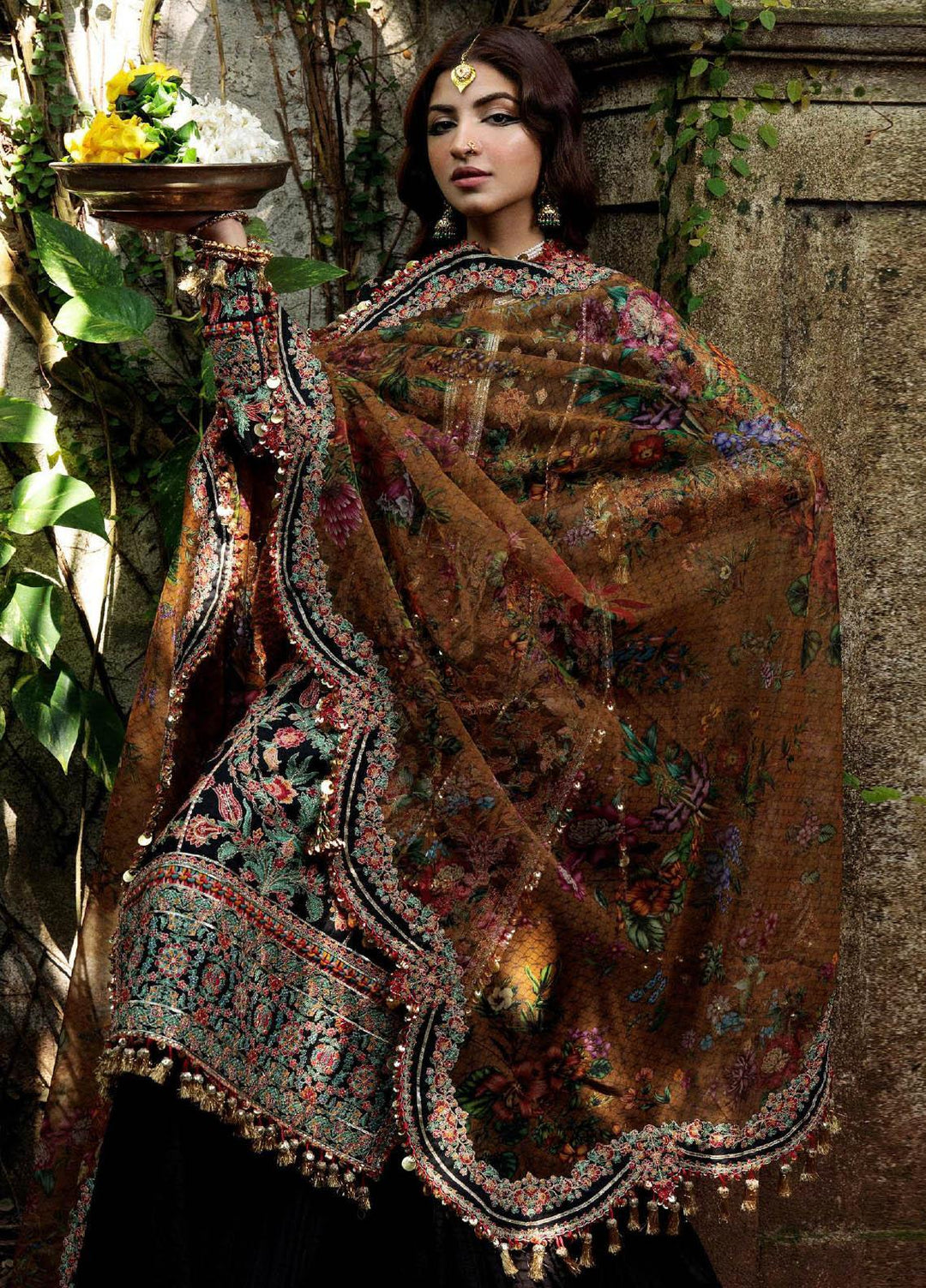 Roshan by Hussain Rehar Embroidered Lawn Suits Unstitched 3 Piece HRR23R Dilruba - Luxury Collection