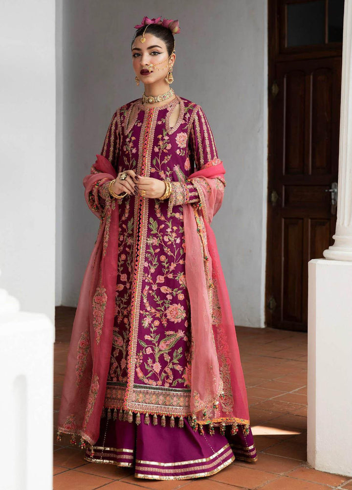 Roshan by Hussain Rehar Embroidered Lawn Suits Unstitched 3 Piece HRR23R Gul - Luxury Collection