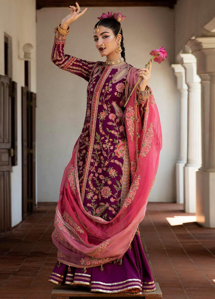 Roshan by Hussain Rehar Embroidered Lawn Suits Unstitched 3 Piece HRR23R Gul - Luxury Collection