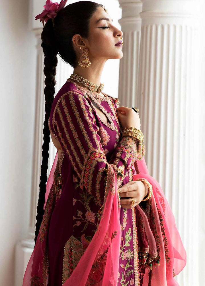 Roshan by Hussain Rehar Embroidered Lawn Suits Unstitched 3 Piece HRR23R Gul - Luxury Collection