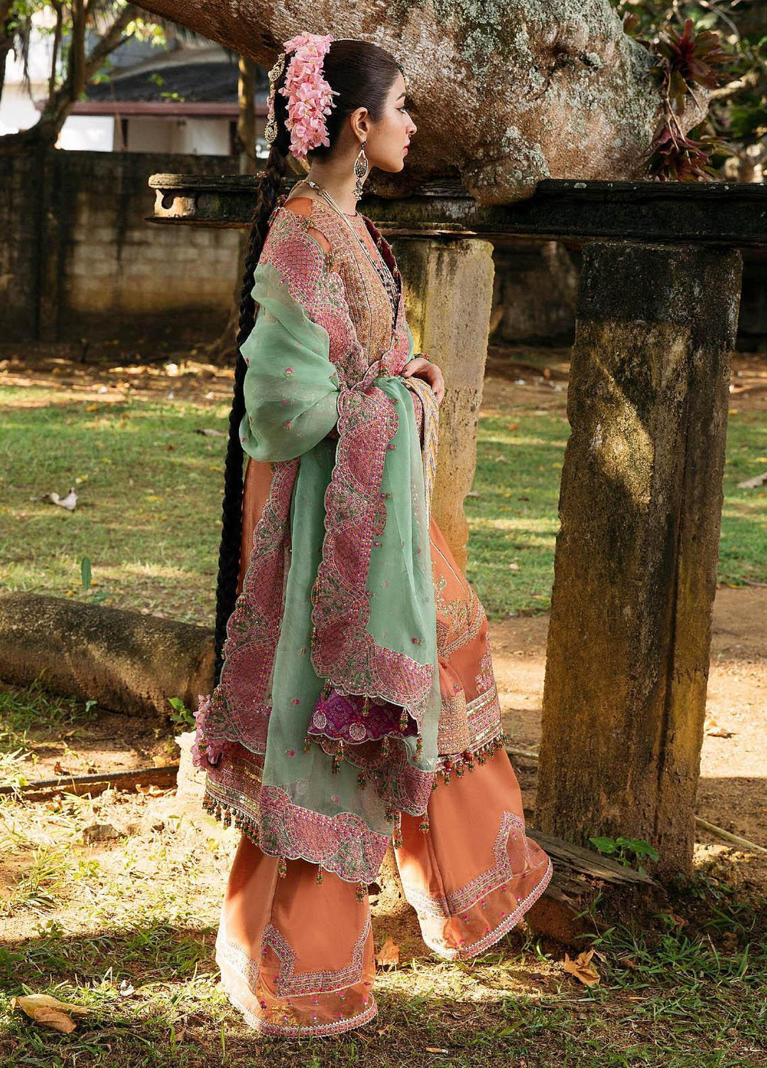 Roshan by Hussain Rehar Embroidered Lawn Suits Unstitched 3 Piece HRR23R Raeem - Luxury Collection