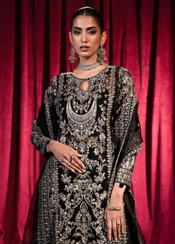 Roshnai By Shazme Embroidered Organza Suits Unstitched 4 Piece SHZ23R SH 01 Nihal - Wedding Collection