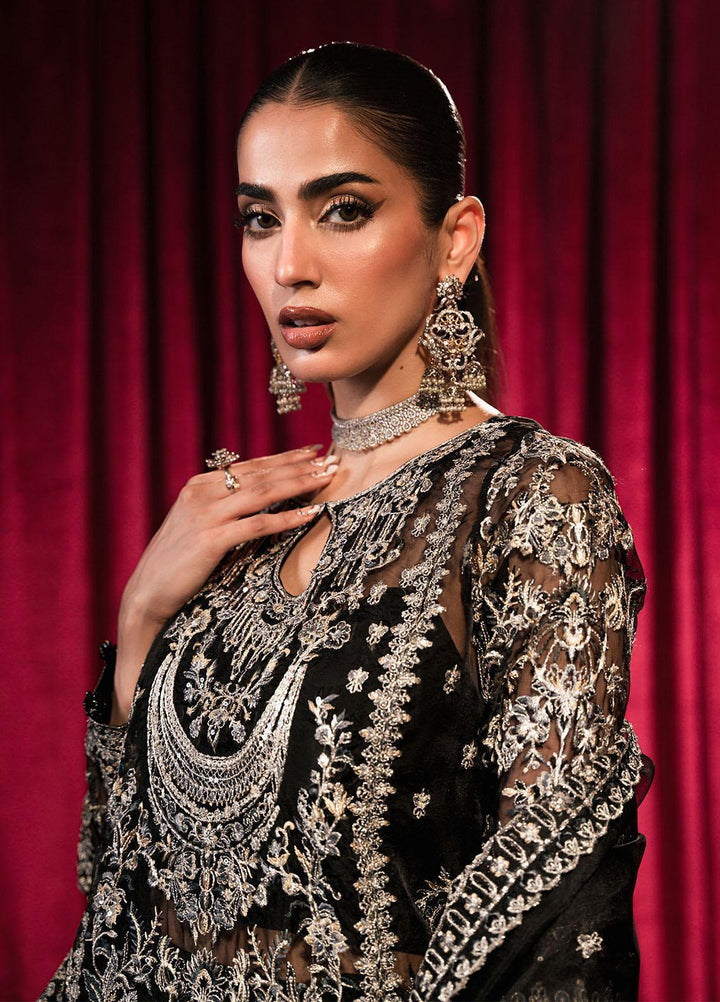 Roshnai By Shazme Embroidered Organza Suits Unstitched 4 Piece SHZ23R SH 01 Nihal - Wedding Collection