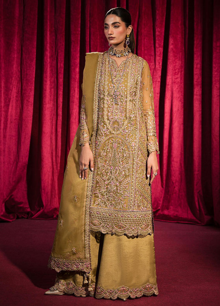 Roshnai By Shazme Embroidered Organza Suits Unstitched 4 Piece SHZ23R SH 05 Aysel - Wedding Collection