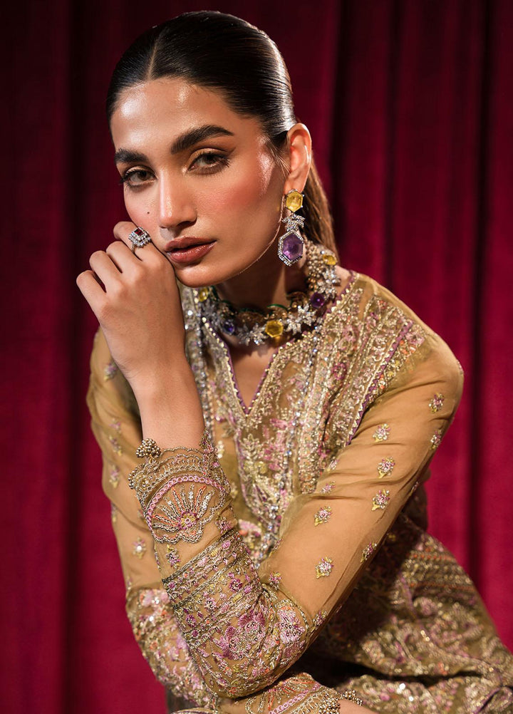 Roshnai By Shazme Embroidered Organza Suits Unstitched 4 Piece SHZ23R SH 05 Aysel - Wedding Collection