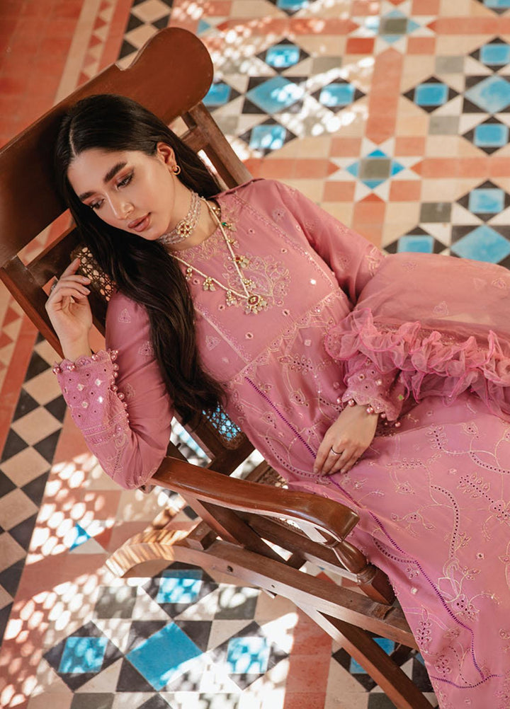 Rouche Embroidered Chikankari Suits Unstitched 3 Piece RCH21CH D-02 - Winter Collection