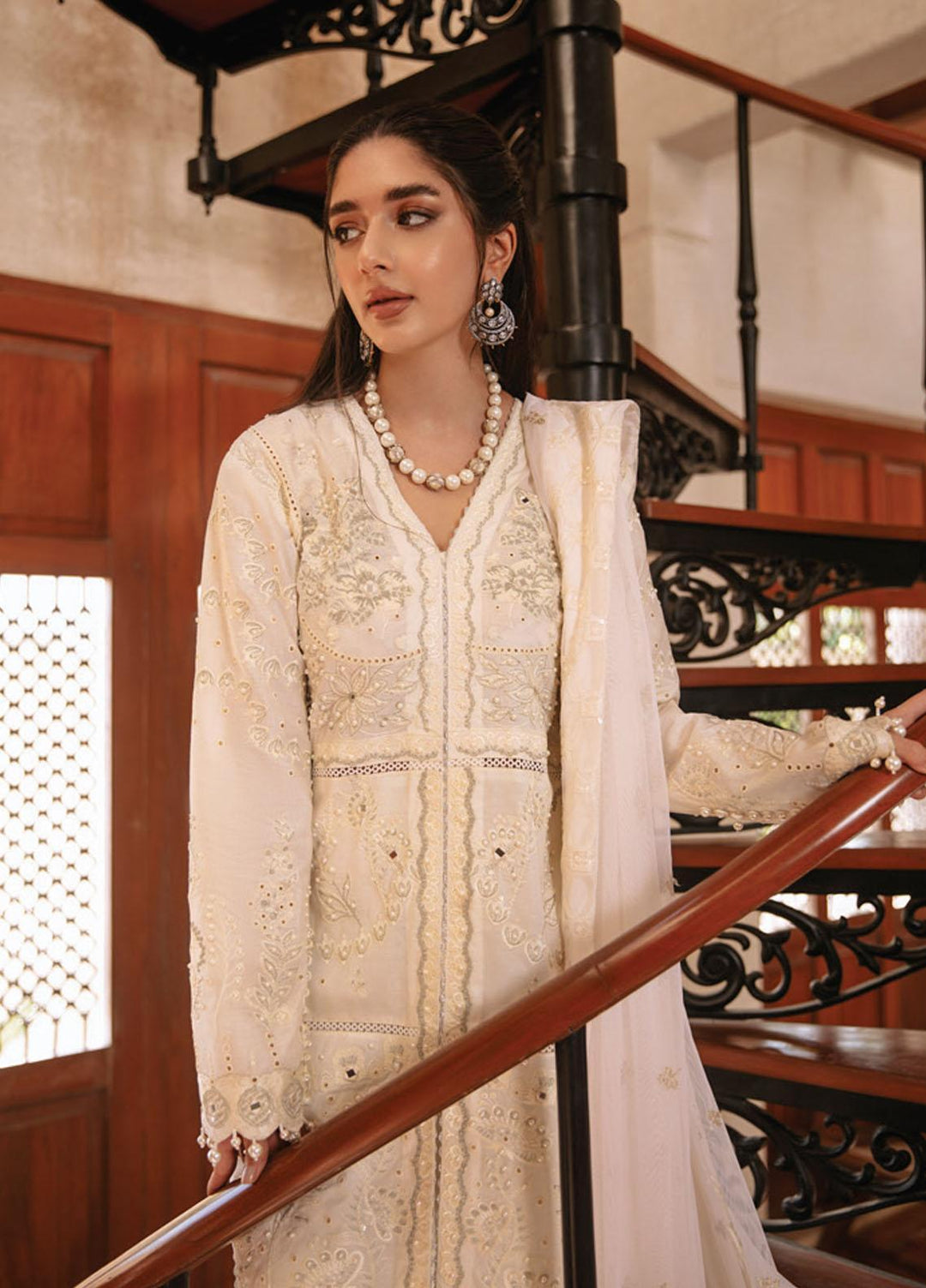 Rouche Embroidered Chikankari Suits Unstitched 3 Piece RCH21CH D-05 - Winter Collection
