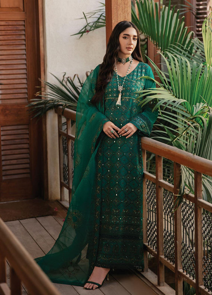 Rouche Embroidered Chikankari Suits Unstitched 3 Piece RCH21CH D-06 - Winter Collection