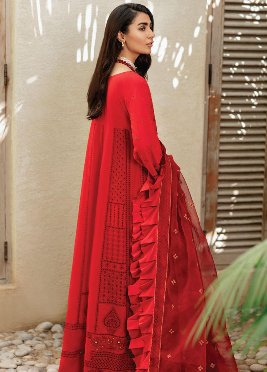 Rouche Embroidered Chikankari Suits Unstitched 3 Piece RCH21CH D-07 - Winter Collection