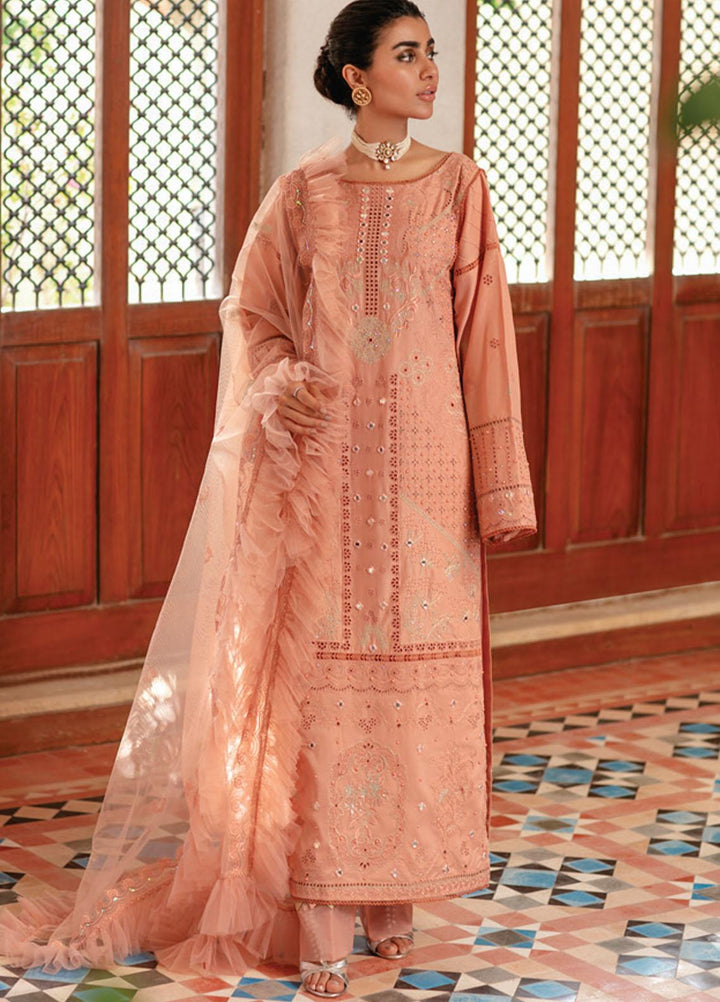 Rouche Embroidered Chikankari Suits Unstitched 3 Piece RCH21CH D-09 - Winter Collection