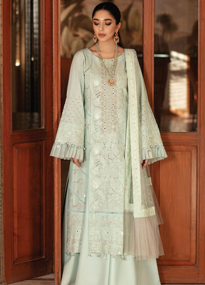 Rouche Embroidered Chikankari Suits Unstitched 3 Piece RCH21CH D-10 - Winter Collection
