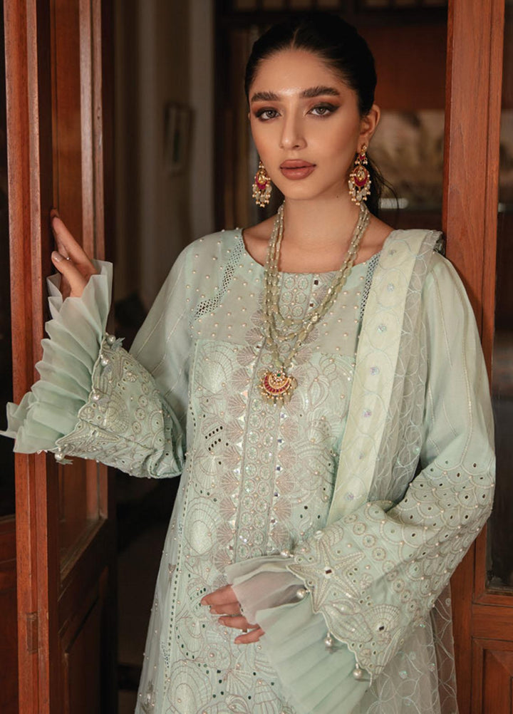 Rouche Embroidered Chikankari Suits Unstitched 3 Piece RCH21CH D-10 - Winter Collection