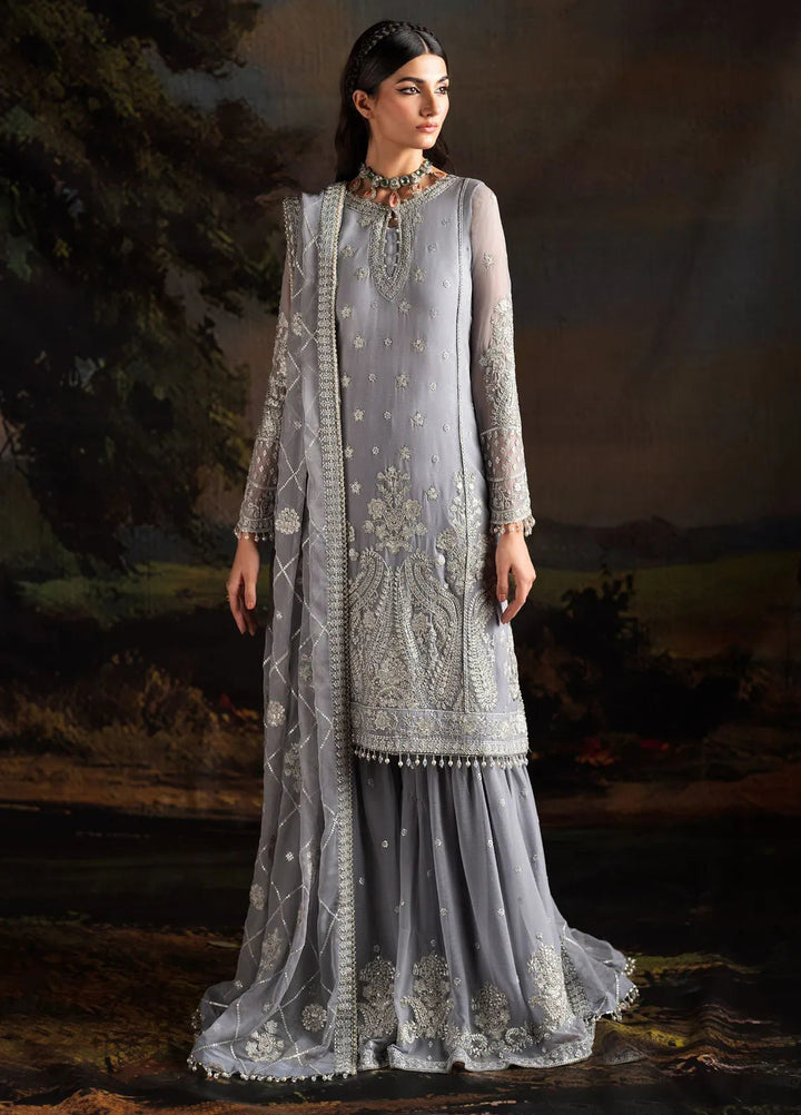 Rouge by Zarif Embroidered Chiffon Suits Unstitched 3 Piece ZR25UF ZRW 03 Adeline - Wedding Collection