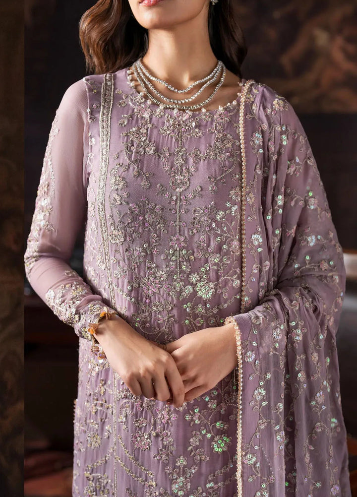 Rouge by Zarif Embroidered Chiffon Suits Unstitched 3 Piece ZR25UF ZRW 05 Florence - Wedding Collection