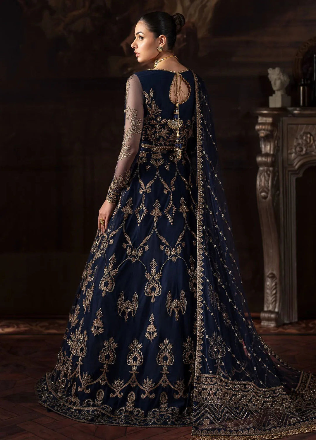 Rouge by Zarif Embroidered Net Suits Unstitched 3 Piece ZR25UF ZRW 04 Lavinia - Wedding Collection