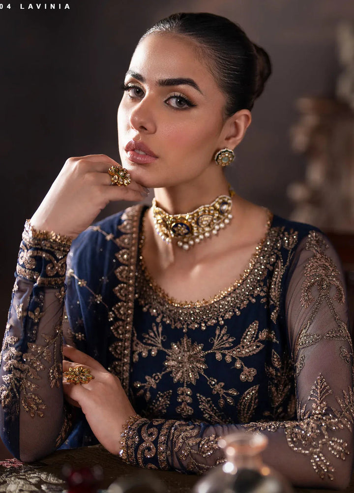 Rouge by Zarif Embroidered Net Suits Unstitched 3 Piece ZR25UF ZRW 04 Lavinia - Wedding Collection