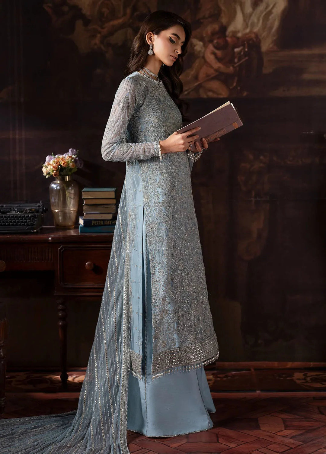 Rouge by Zarif Embroidered Net Suits Unstitched 3 Piece ZR25UF ZRW 07 Cynthia - Wedding Collection