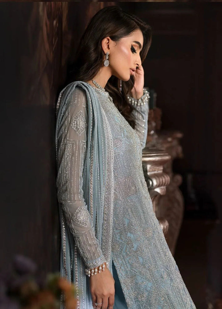 Rouge by Zarif Embroidered Net Suits Unstitched 3 Piece ZR25UF ZRW 07 Cynthia - Wedding Collection