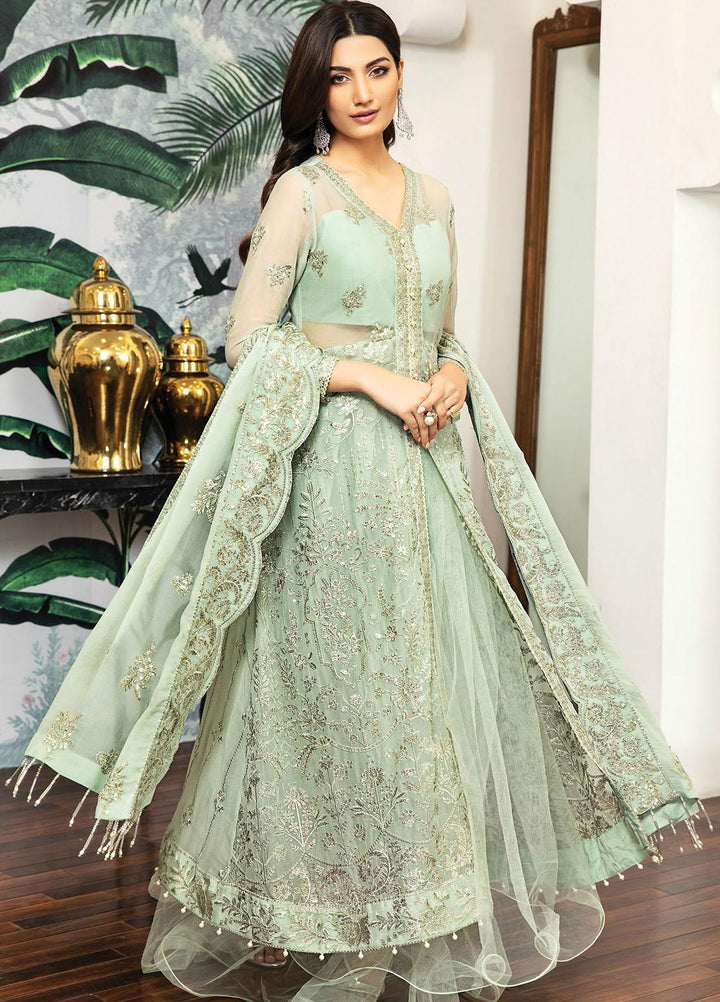 Alizeh Fashion by Bilal Embroidery Embroidered Chiffon Suits Unstitched 3 Piece AFB21RD D-02 SAPHIR - Luxury Collection