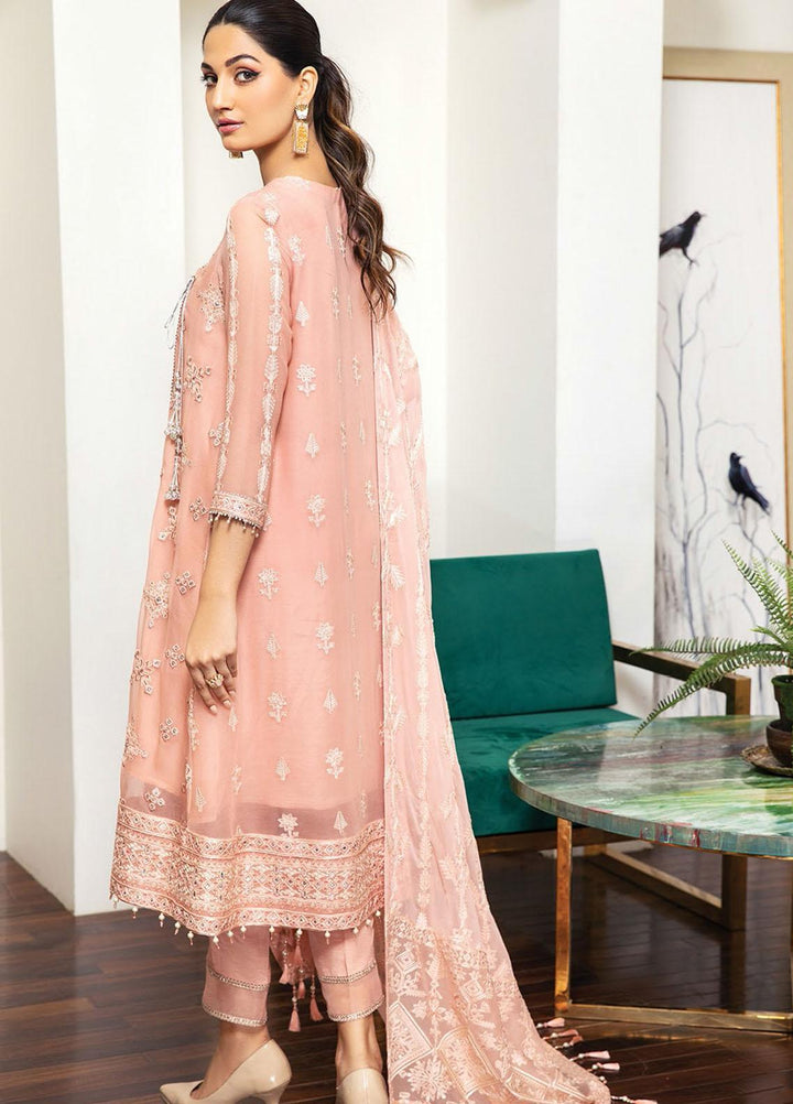 Alizeh Fashion by Bilal Embroidery Embroidered Chiffon Suits Unstitched 3 Piece AFB21RD D-08 ALANA - Luxury Collection