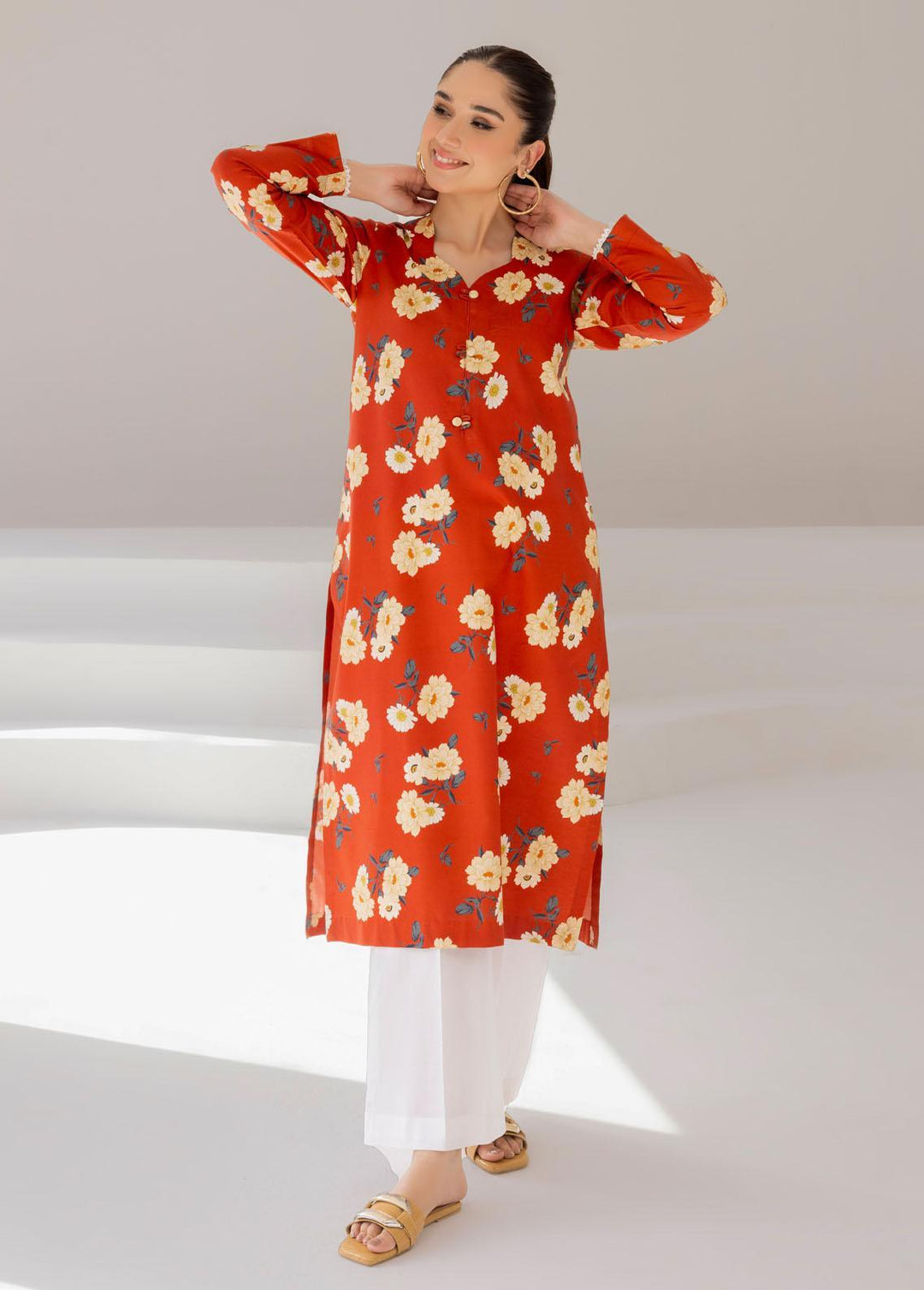 Esra Fashion Pret Printed Cambric Kurti ETK-23-09