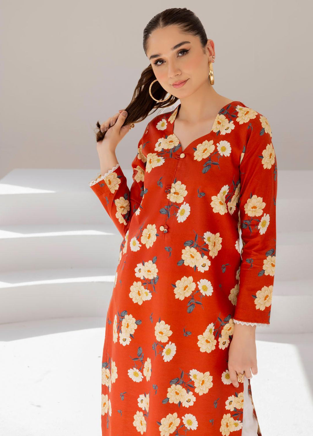 Esra Fashion Pret Printed Cambric Kurti ETK-23-09