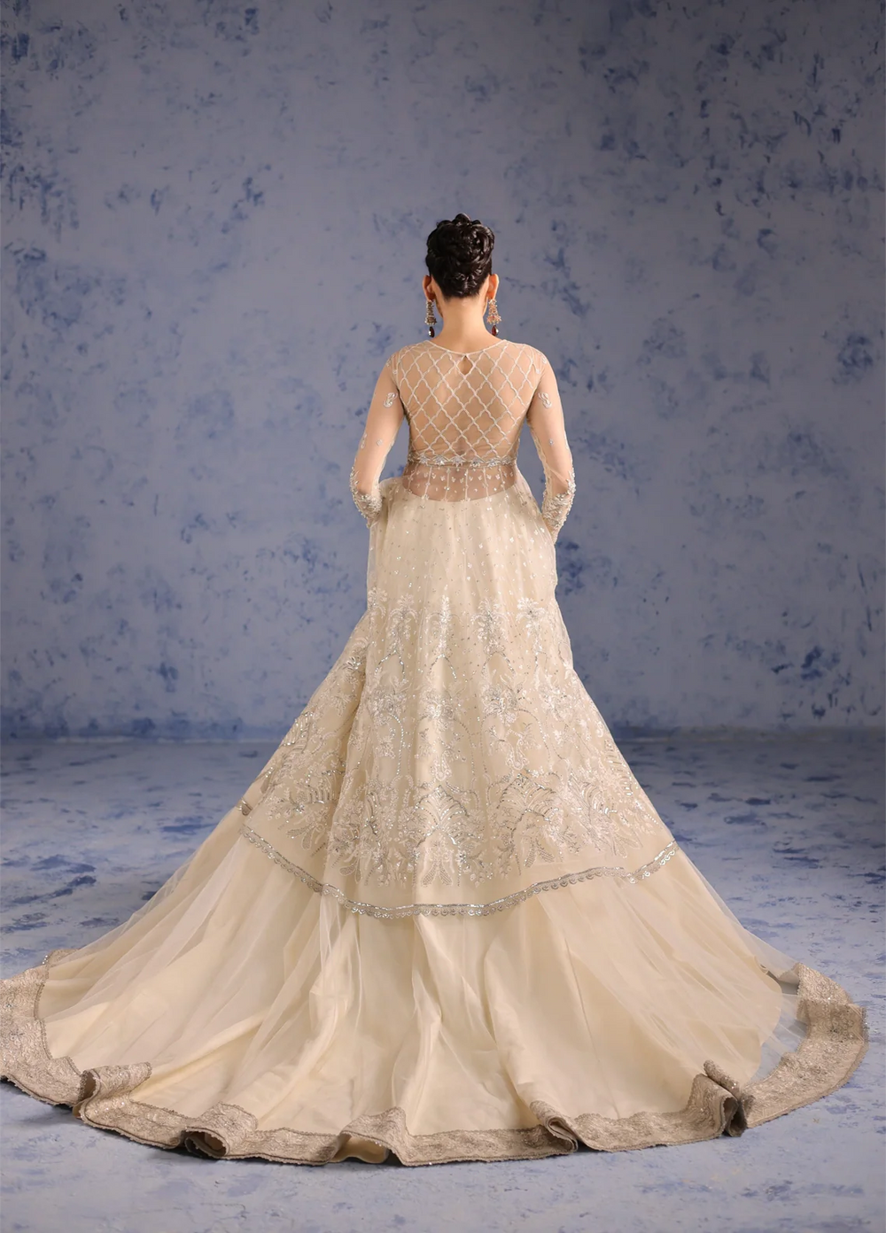 Amoris by Imran Ramzan Embroidered Net 4 Piece Suit Gloire d'Opera - Wedding Collection