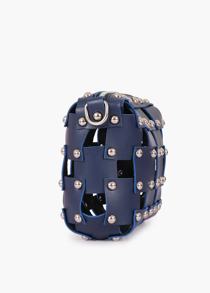 RTW Creation    Bag RTW23CB Blue rivet cross-body bag RCB-07 - Women Cross Body Bags