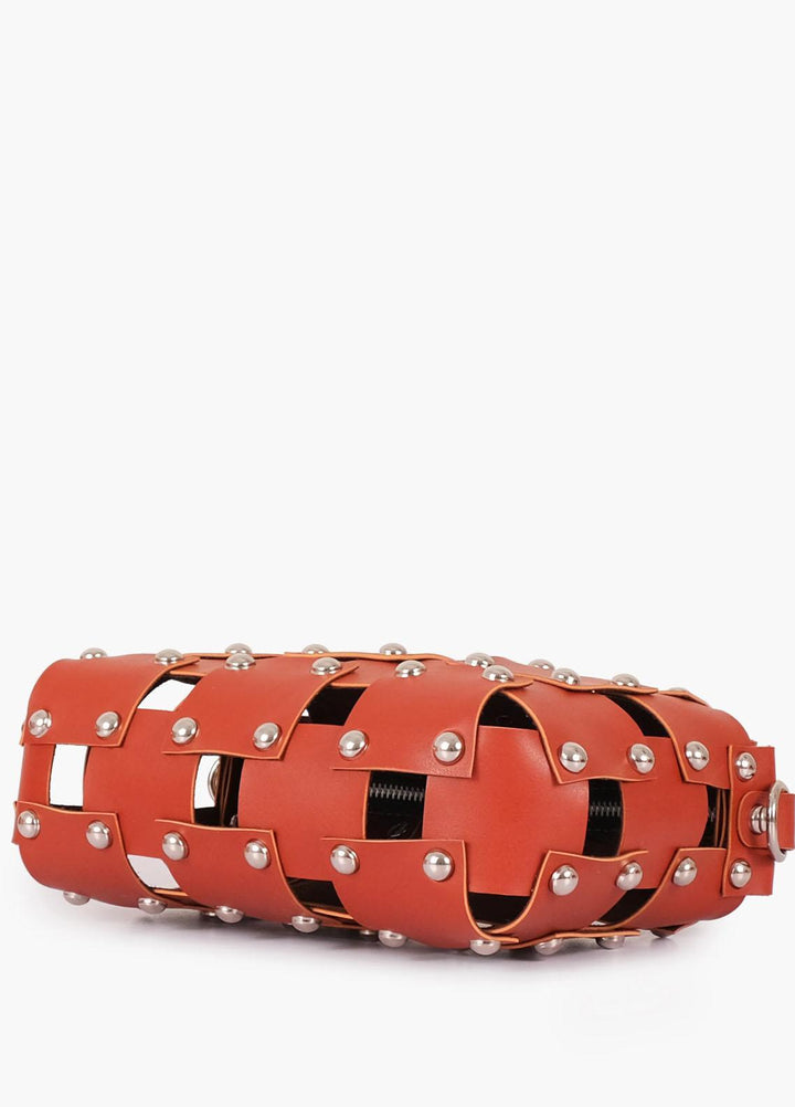 RTW Creation    Bag RTW23CB Rust rivet cross-body bag RCB-06 - Women Cross Body Bags