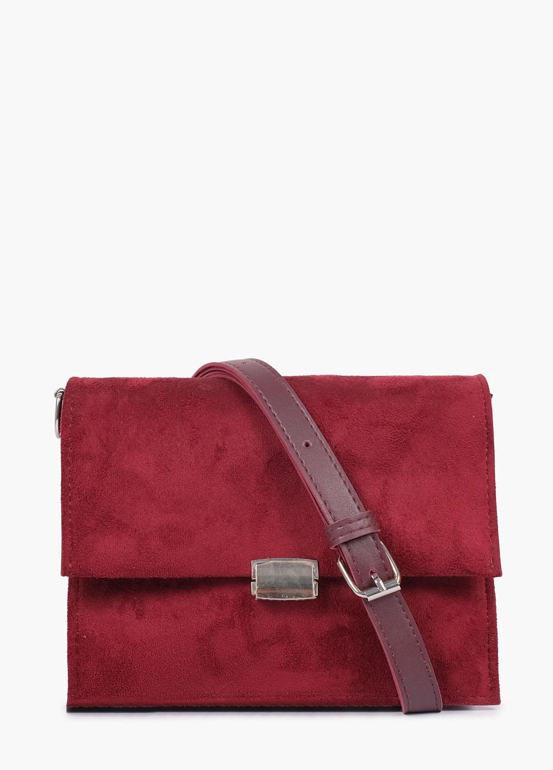 RTW Creation    Bag RTW23CB Burgundy suede top-handle mini cross-body bag MCBN-01 - Women Cross Body Bags