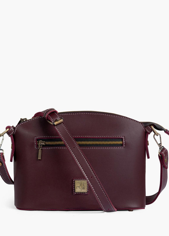 RTW Creation    Bag RTW23CB Burgundy dome cross-body bag DCB-03 - Women Cross Body Bags