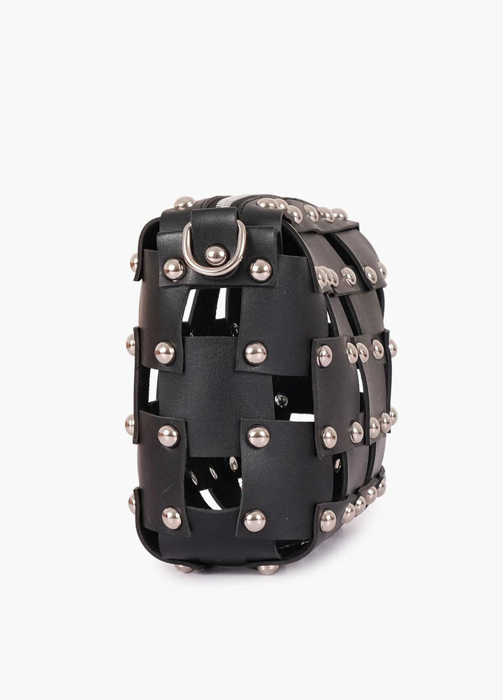 RTW Creation    Bag RTW23CB Black rivet cross-body bag RCB-01 - Women Cross Body Bags