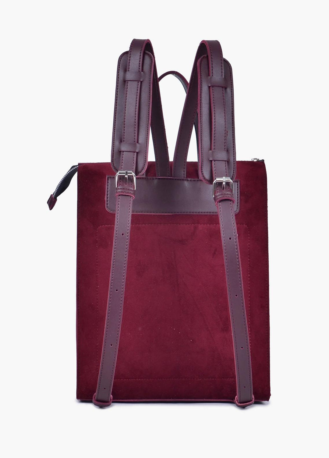 RTW Creation    Backpack ABP-01 Burgundy suede adventure backpack - School Bags and Backpacks