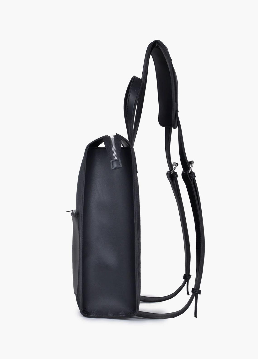 RTW Creation    Backpack ABP-03 Black suede adventure backpack - School Bags and Backpacks