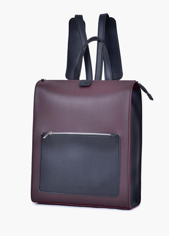 RTW Creation    Backpack ABP-08 Burgundy and black adventure backpack - School Bags and Backpacks