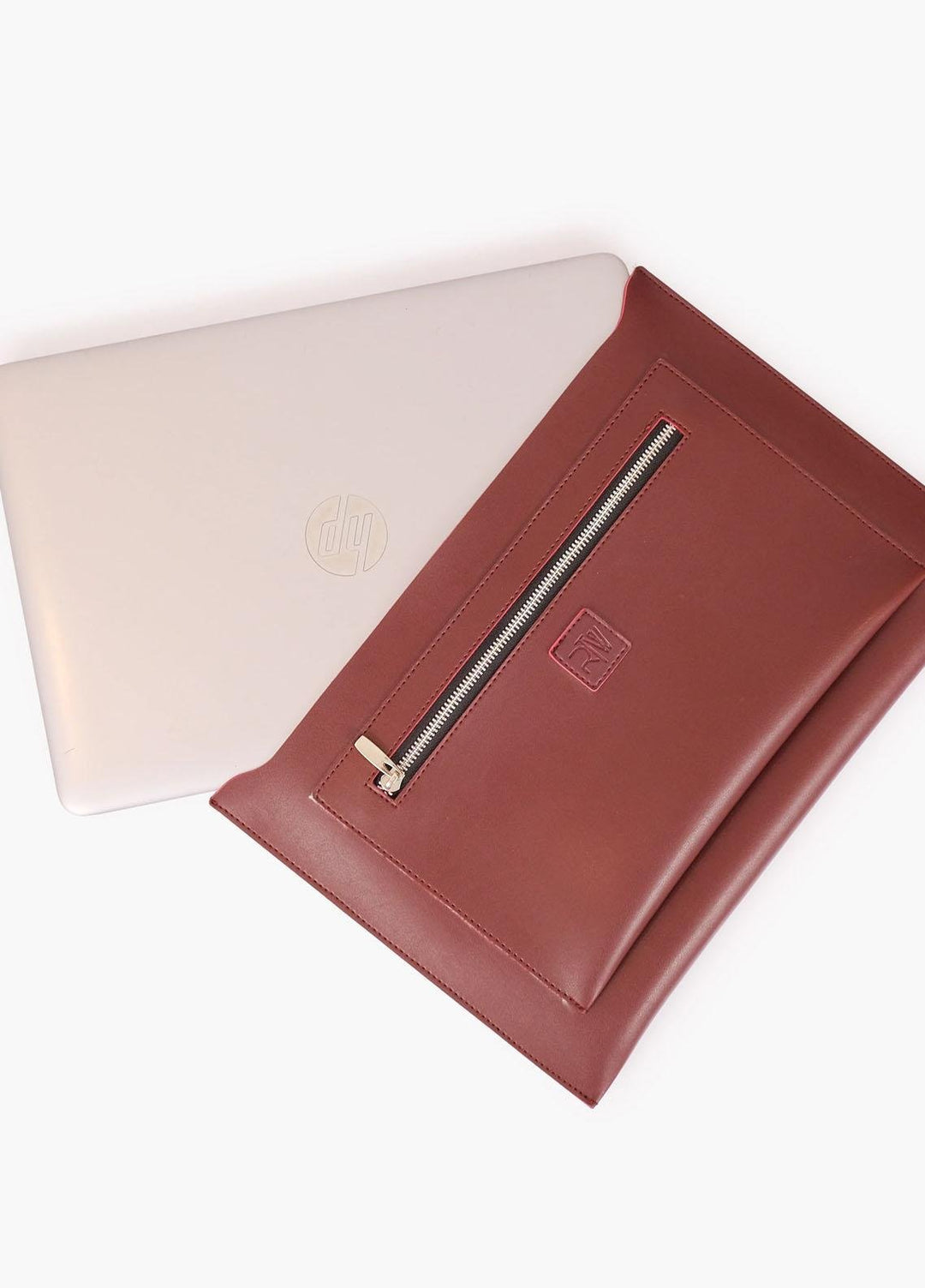 RTW Creation    Laptop Bag TRW23LB LBP-03 Burgundy weaved laptop bag with sleeve - Women Laptop Bags