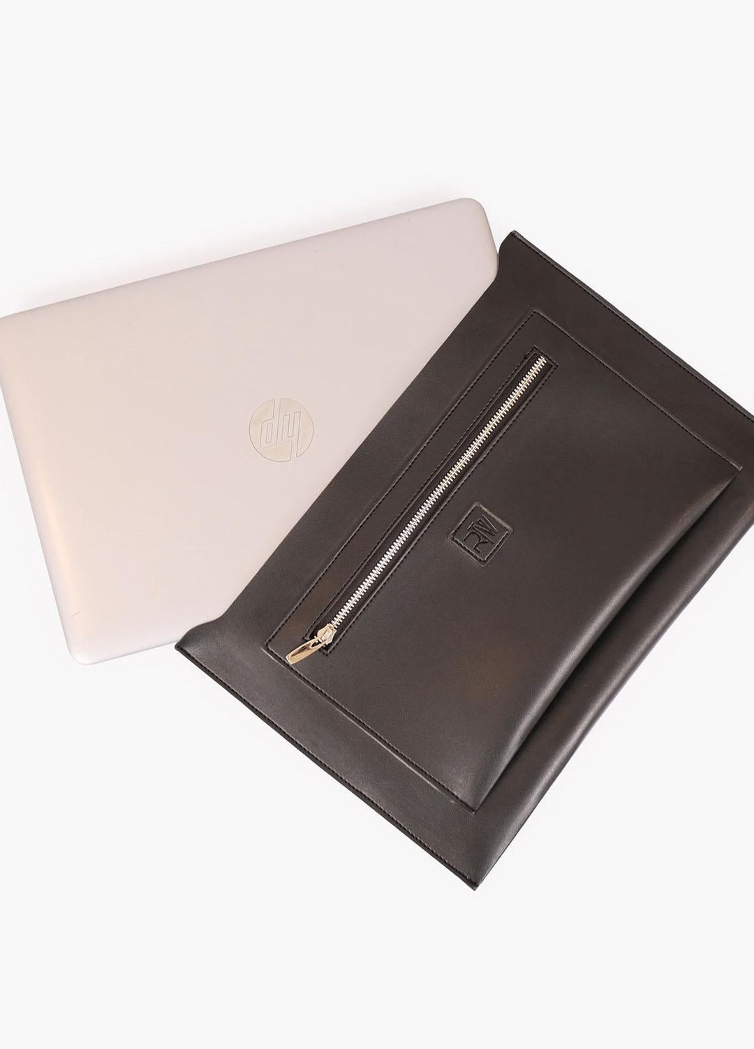 RTW Creation    Laptop Bag TRW23LB LBP-01 Black weaved laptop bag with sleeve - Women Laptop Bags