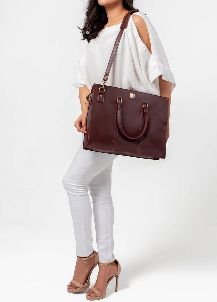 RTW Creation    Laptop Bag TRW23LB DLB-08 Burgundy laptop bag - Women Laptop Bags