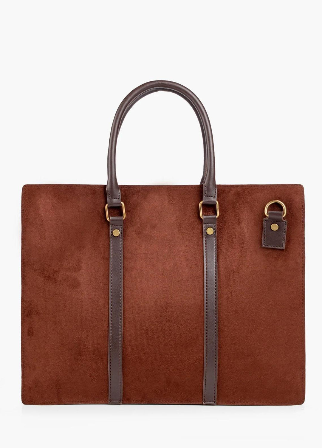 RTW Creation    Laptop Bag TRW23LB DLB-04 Dark brown suede laptop bag - Women Laptop Bags